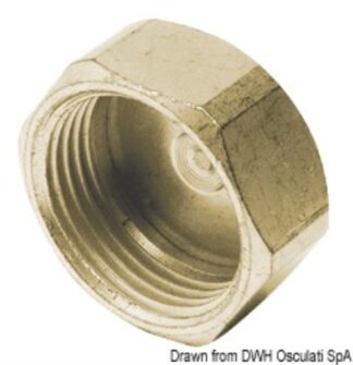 Osculati 17.222.02 Tappo Femmina 1/2" raccorderia scarichi a mare e valvole in ottone