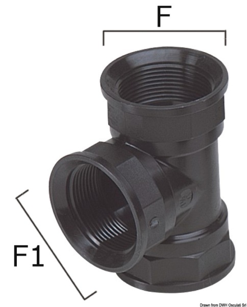 Osculati 17.237.52 Raccordo A T Termopolimero 3/4"-3/4" succhiarole ed accessori per tubazioni di scarico
