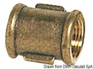 Osculati 17.270.05 Manicotto Ottone Femmina/Femmina 1" 1/2 raccorderia scarichi a mare e valvole in ottone