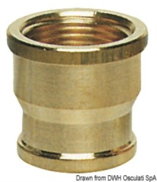 Osculati 17.271.00 Manicotto Ottone Femmina/Femmina 3/8" X 1/2" raccorderia scarichi a mare e valvole in ottone