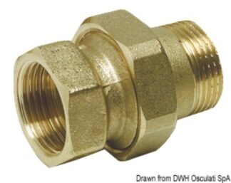 Osculati 17.273.00 Raccordo 3 Pezzi Diritto 3/8" raccorderia scarichi a mare e valvole in ottone