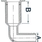 Osculati 17.328.33 Scarico Testa Inox 90° 1" X 20 Mm Corto raccorderia scarichi a mare e valvole in plastica