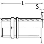 Osculati 17.324.13 Scarico A Mare Filo Ottone Cromato 1" raccorderia scarichi a mare e valvole in ottone