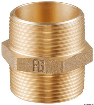 Osculati 17.565.01 Niples Doppio In Bronzo M-M 1/4" niples doppio m m in bronzo guidi