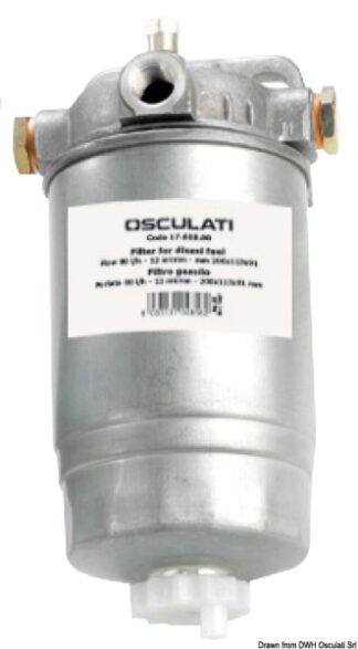 Osculati 17.638.00 Filtro Gasolio 80 L/H filtri benzina e gasolio