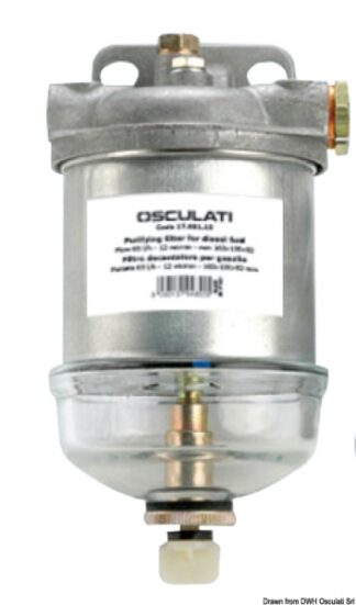 Osculati 17.661.15 Filtro Gasolio Coppa In Vetro 65L/H filtri benzina e gasolio