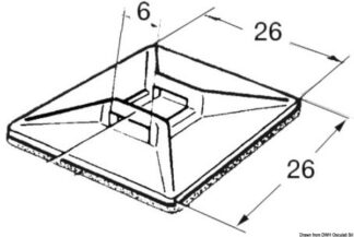Osculati 18.032.00 Basetta Nylon Autoadesiva fascette in plastica fermatubi fermacavi
