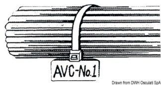 Osculati 18.038.02 Fascetta Con Etichetta 2,5 X 210 Mm fascette in plastica fermatubi fermacavi