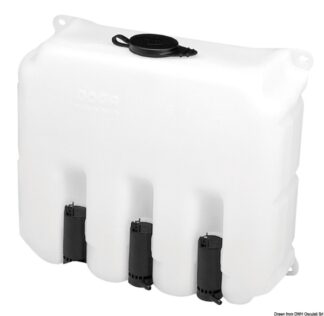 Osculati 19.107.24 Lavavetri 9,7 L 3 Pompe 24 V tergicristalli