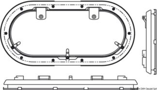 Osculati 19.510.22 Oblò Ovale Bomar Flagship 216 X 444 Mm oblo e passi uomo bomar