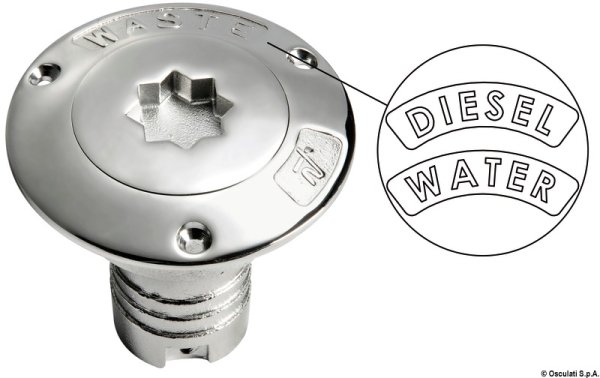 Osculati 20.461.09 Tappo Imbarco Inox Waste 38 Mm tappi imbarco ed accessori - immagine 2