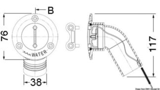 Osculati 20.867.01 Tappo Inox 30° Fuel 38 Mm tappi imbarco ed accessori