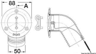 Osculati 20.867.04 Tappo Inox 30° Diesel 50 Mm tappi imbarco ed accessori