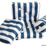 Osculati 24.430.24 Cuscino Con Schienale Cotone Blu E Bianco cuscini