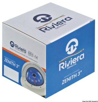 Osculati 25.014.30 Bussola Riviera Bz1-2022 Nera,Rosa Nera Piana bussole riviera da 3 80 mm