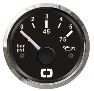 Osculati 27.321.10 Indicatore Pressione Olio 0/5 Bar Nero/Lucida strumentazione motore