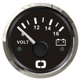 Osculati 27.321.14 Voltmetro 8/16 V Nero/Lucida strumentazione motore