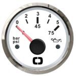 Osculati 27.322.10 Indicatore Pressione Olio 0-5 Bar Bianco/Lucida strumentazione motore