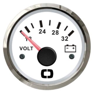 Osculati 27.322.15 Voltmetro 18/32 V Bianco/Lucida strumentazione motore