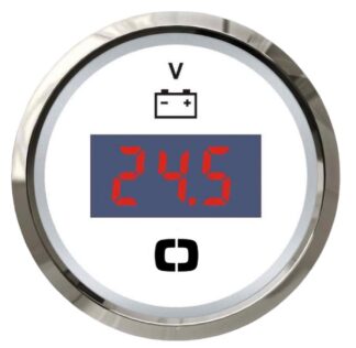 Osculati 27.322.40 Voltmetro Digitale 8/32 V Bianco/Lucida strumentazione motore