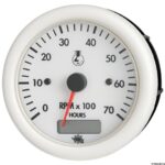 Osculati 27.521.05 Contagiri 2/4 Tempi 12 V Bianco Con Contaore linea guardian strumenti di alta qualita