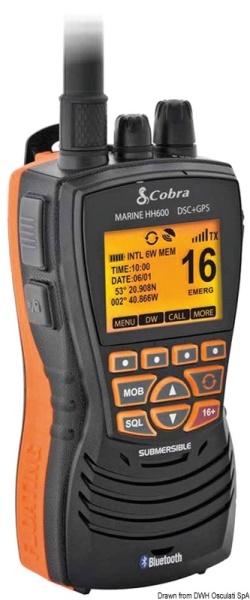 Osculati 29.661.07 Vhf Cobra Marine Mr Hh 600 Gps Bt Eu Nero vhf portatili ed accessori