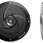 Osculati 29.742.02 Coppia Di Casse Stereo Ultra Piatte Doppio Cono Nere 4" casse altoparlanti stereo impermeabili