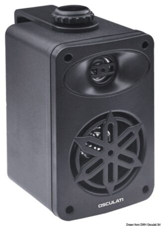 Osculati 29.746.04 Coppia Di Casse Stereo 2 Vie Per Interno Nere 4" - 2X120w casse altoparlanti stereo impermeabili