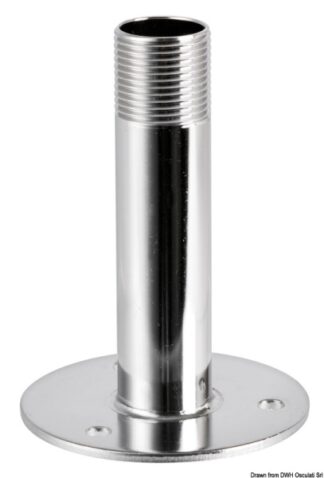 Osculati 29.917.41 Base Tonda Inox 106 Mm basi ed accessori per antenne vhf e radar
