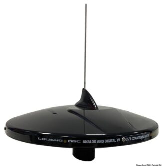 Osculati 29.926.21 Glomex Antenna Tv Talitha Nera Con Dab antenne tv digitali terrestri omni direzionali e direttive glomex