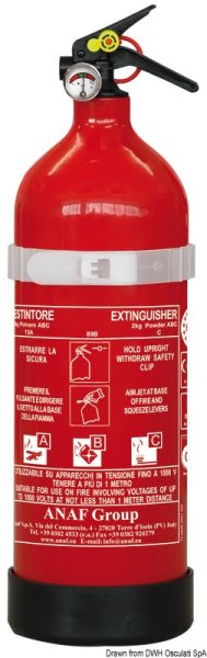Osculati 31.450.02 Estintore 2 Kg Italia 13A 89B C estintori portatili