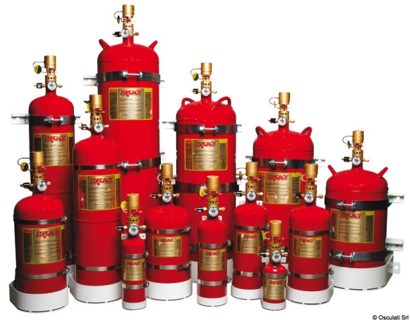 Osculati 31.610.18 Estintore Automatico/Manuale Gas 16 Kg estintori fissi fireboy ad agente pulito con attivazione manuale automatica