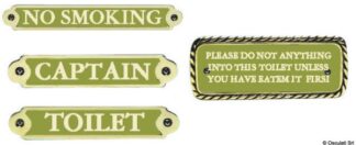 Osculati 32.525.01 Targhetta Bronzo No Smoking accessoristica old marina in ottone