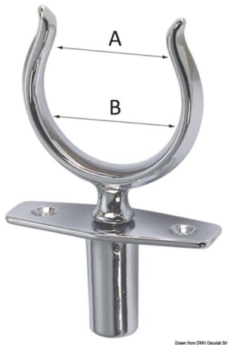 Osculati 34.160.10 Scalmo Ottone Cromat A Scatto 42 Mm boccole e scalmi