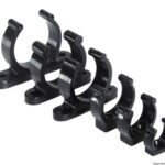 Osculati 34.355.03 Clip Nera Plastica Pesante 20 Mm ganci e clip porta remi ed usi vari