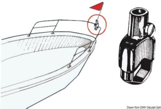 Osculati 35.191.20 Supporto Per Asta 20 Mm aste portabandiera