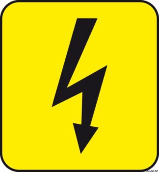 Osculati 35.464.07 Adesivo Pericolo Corrente (Foglio Da 10 Loghi) 25X27 adesivi di segnalazione pericolo e punti di carico scarico