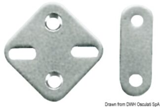 Osculati 37.260.83 Piastrina Inox 44X44 Mm componenti per il fissaggio spinette morsetti copriviti