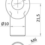 Osculati 38.009.99 Testine In Inox Piatte X 38.009.Xx / 38.010.Xx molle a gas per apertura portelli cofani motore ecc