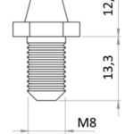 Osculati 38.012.00 Pallina Fissaggio Molle Gas piastrine di fissaggio per molle a gas