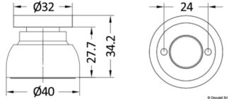Osculati 38.155.20 Fermaporte Magnetico Ott.Cr. fermaporte