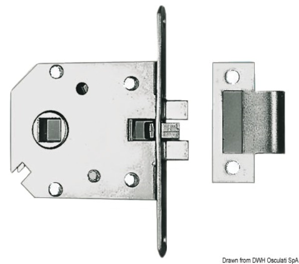 Osculati 38.409.70 Serratura Incasso Ottone Cromato 60X70 Mm serrature per porte