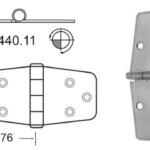 Osculati 38.440.11 Cerniera Inox 152X76 Mm cerniere spessore 2 mm