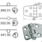 Osculati 38.552.00 Cerniera Inox cerniere spessore 2 mm