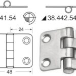 Osculati 38.441.54 Cerniera Nodo Sporgente 48X37 Mm cerniere spessore 2 mm