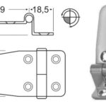 Osculati 38.441.57 Cerniera Inox A Sbalzo 67,5X37 Mm cerniere a sbalzo spessore 2 mm