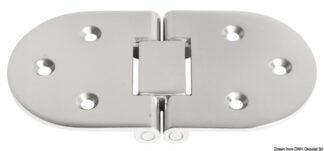 Osculati 38.460.75 Cerniera Inox Con Fori 137X70 cerniere spessore 4 mm