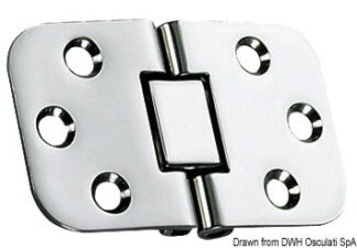 Osculati 38.460.79 Cerniera A Filo 68X42 Mm cerniere a ribalta spessore 2 mm