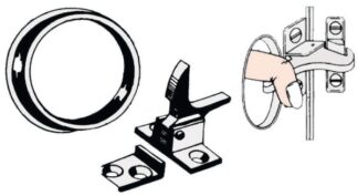 Osculati 38.642.00 Chiusura A Molla Nylon Nero scrocchi per antina