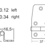 Osculati 38.710.12 Cerniera Sfilabile Sx cerniere a sbalzo spessore 2 mm